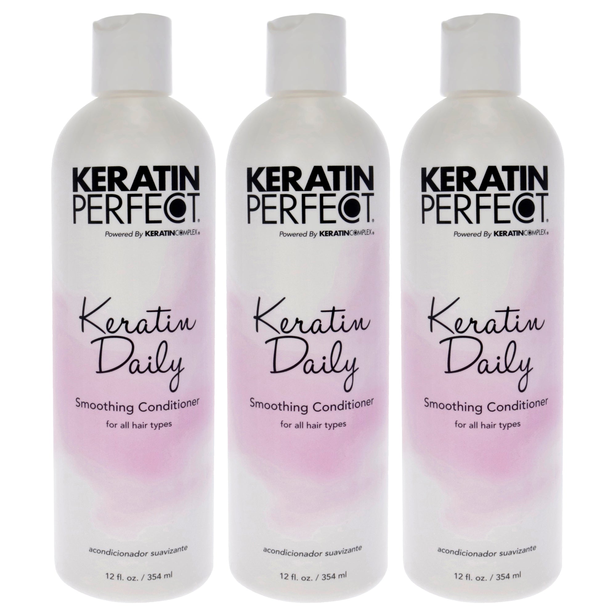 Keratin Daily Conditioner by Keratin Perfect for Unisex - 12 oz Conditioner - Pack of 3