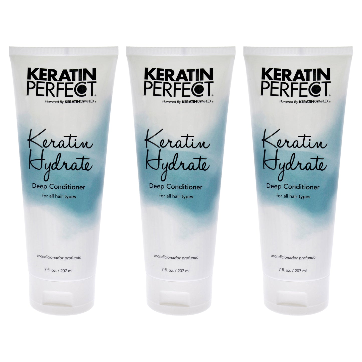 Keratin Hydrate Deep Conditioner by Keratin Perfect for Unisex - 7 oz Conditioner - Pack of 3