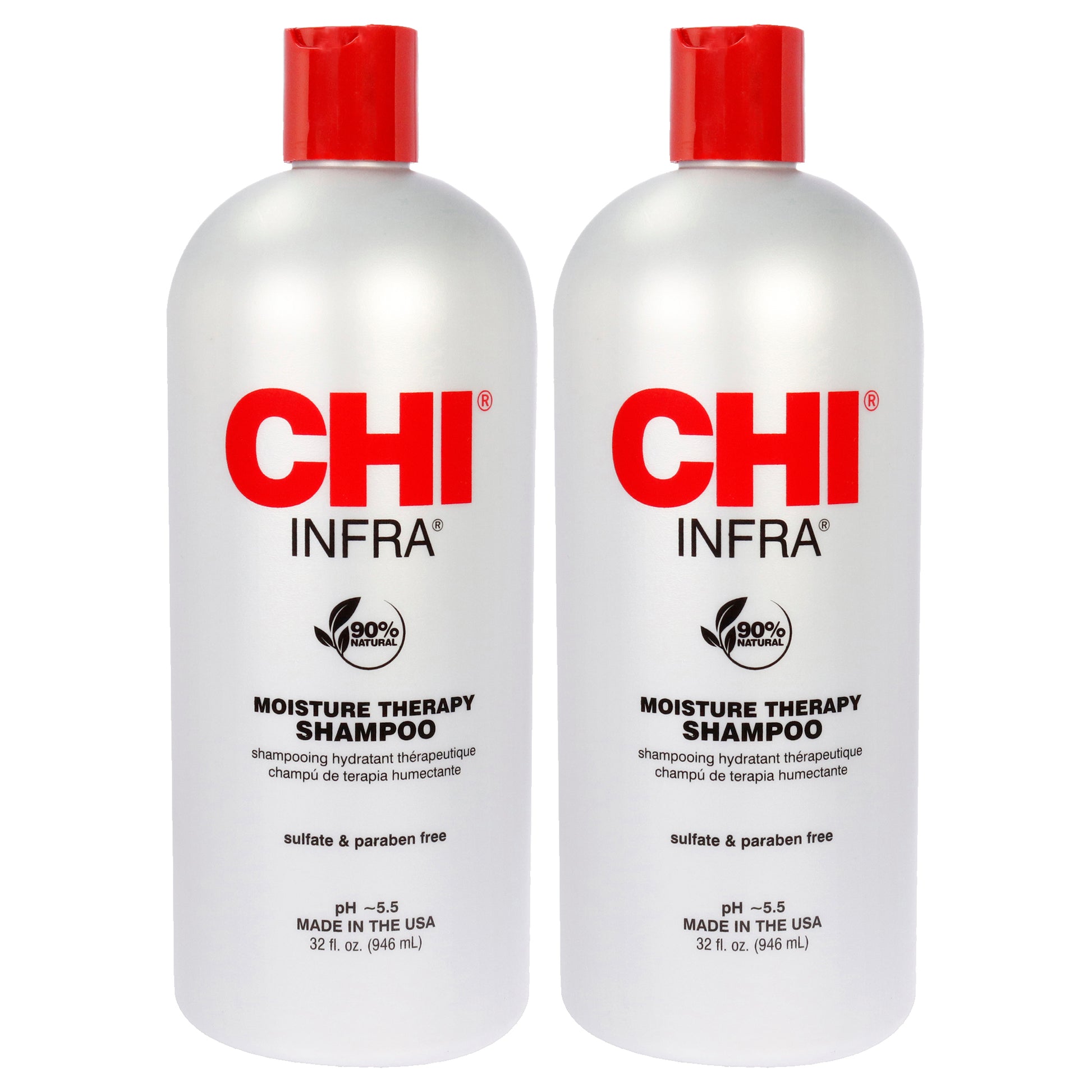 Moisture Therapy Infra Shampoo by CHI for Unisex - 32 oz Shampoo - Pack of 2