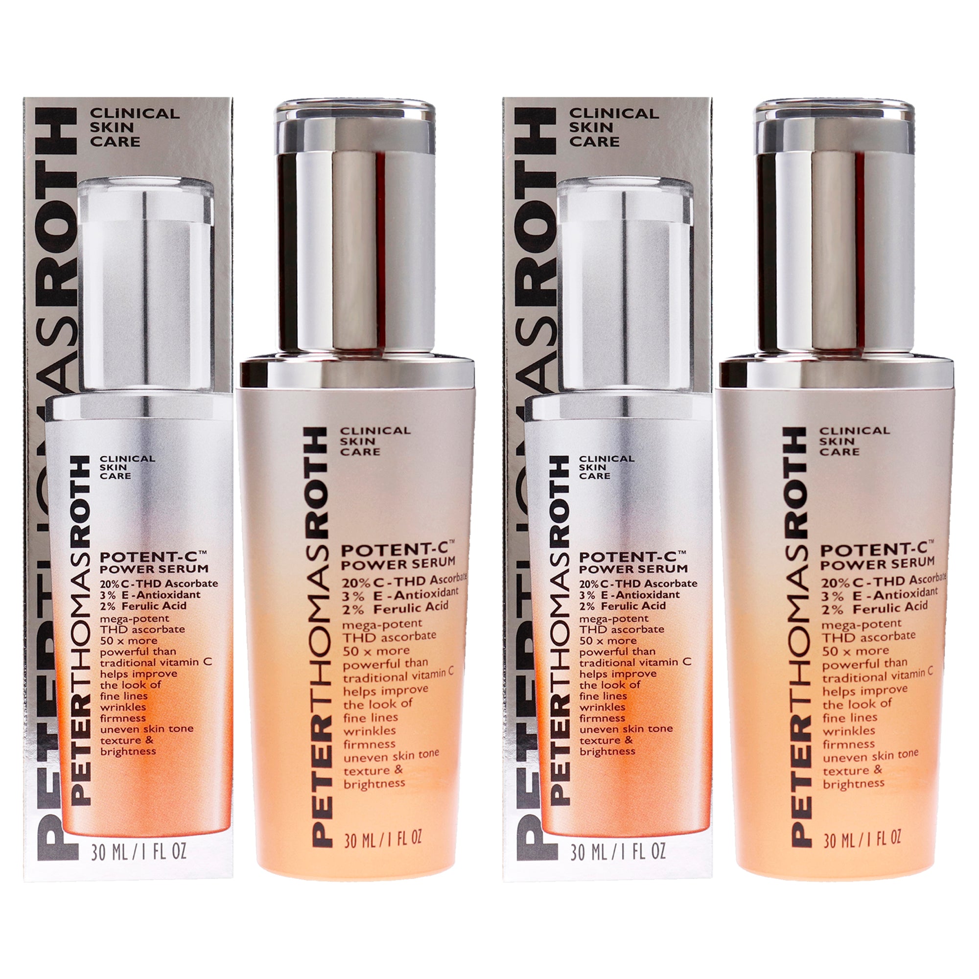 Potent-C Power Serum by Peter Thomas Roth for Unisex - 1 oz Serum - Pack of 2