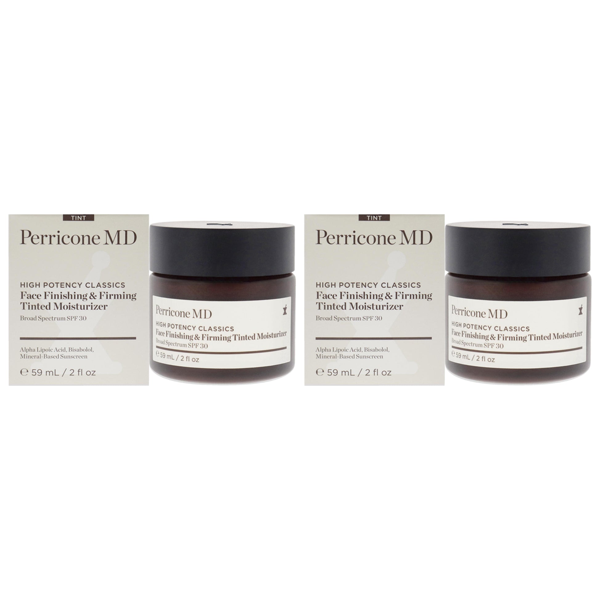 High Potency Classics Face Finishing and Firming Tinted Moisturizer SPF 30 by Perricone MD for Unisex - 2 oz Moisturizer - Pack of 2