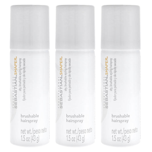 Shaper Dry Brushable Styling - Travel Size by Sebastian for Unisex - 1.5 oz Hair Spray - Pack of 3