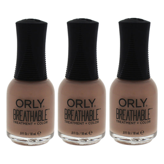 Breathable Treatment Plus Color - 20907 Nourishing Nude by Orly for Women - 0.6 oz Nail Polish - Pack of 3