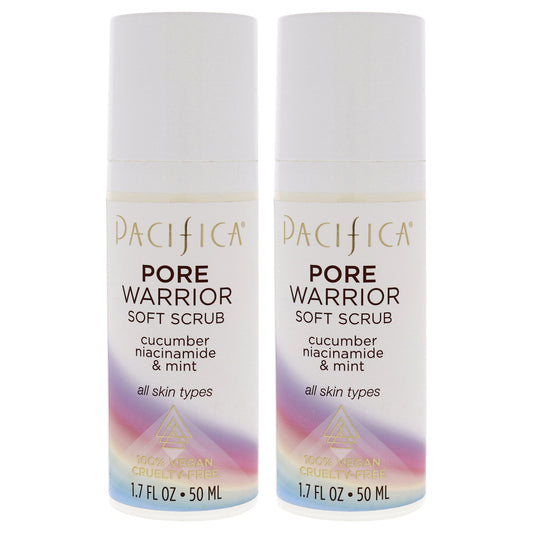 Pore Warrior Soft Scrub by Pacifica for Unisex - 1.7 oz Scrub - Pack of 2