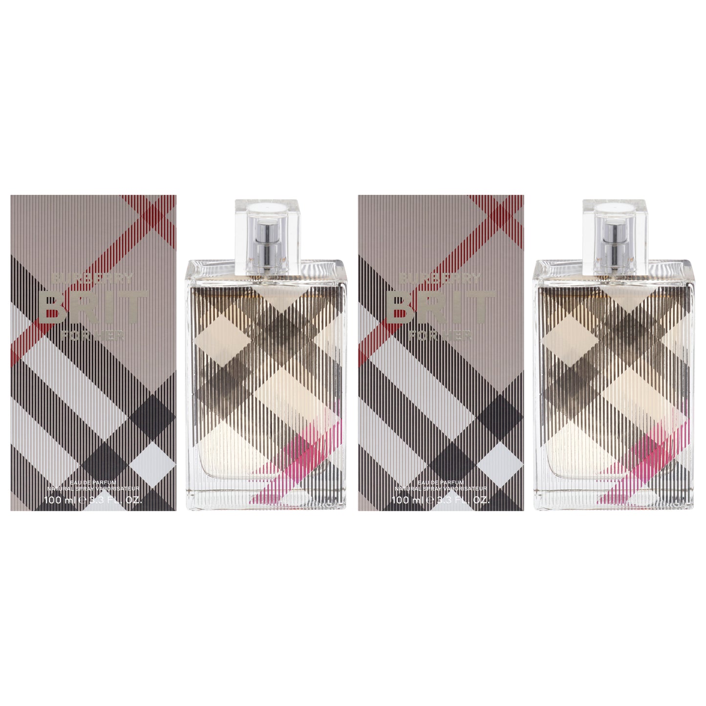 Burberry Brit For Her by Burberry for Women - 3.3 oz EDP Spray - Pack of 2