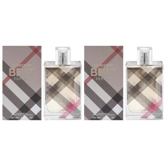 Burberry Brit For Her by Burberry for Women - 3.3 oz EDP Spray - Pack of 2