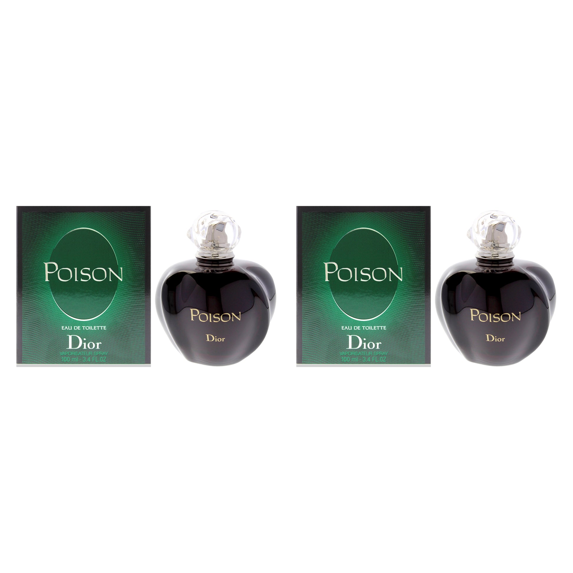 Poison by Christian Dior for Women - 3.4 oz EDT Spray - Pack of 2