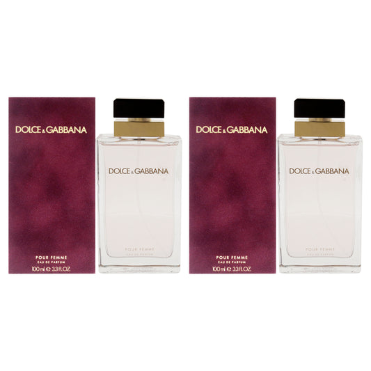Dolce and Gabbana Pour Femme by Dolce and Gabbana for Women - 3.3 oz EDP Spray - Pack of 2