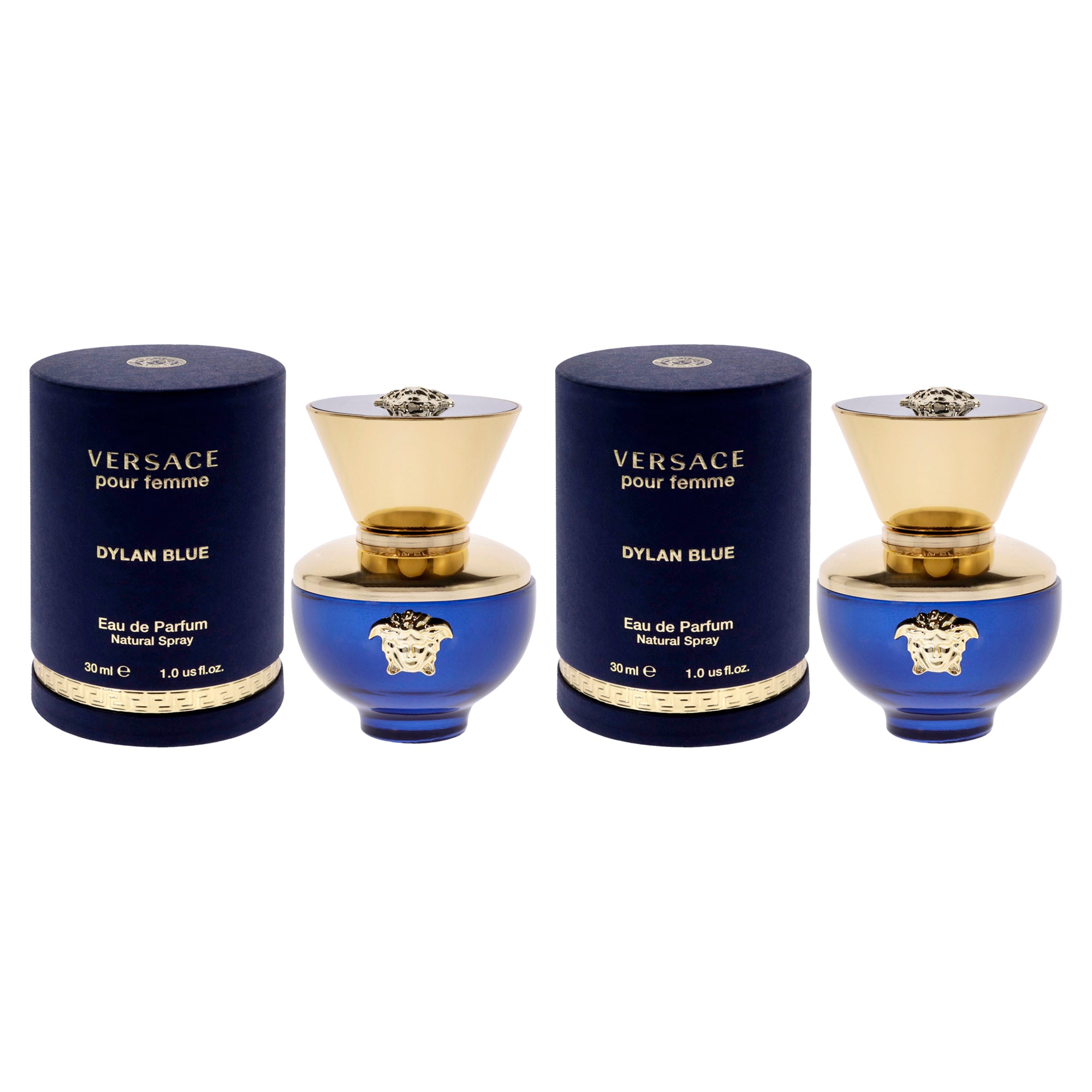 Dylan Blue by Versace for Women - 1 oz EDP Spray - Pack of 2