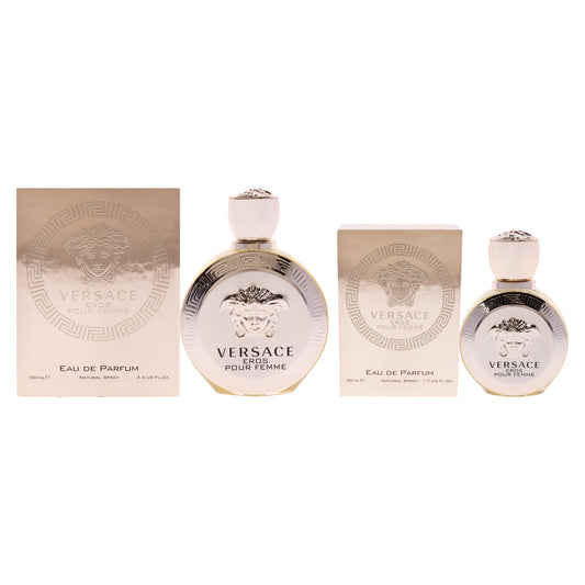 Versace Eros Pour Femme Kit 2 Pc Kit 3.4oz EDP Spray