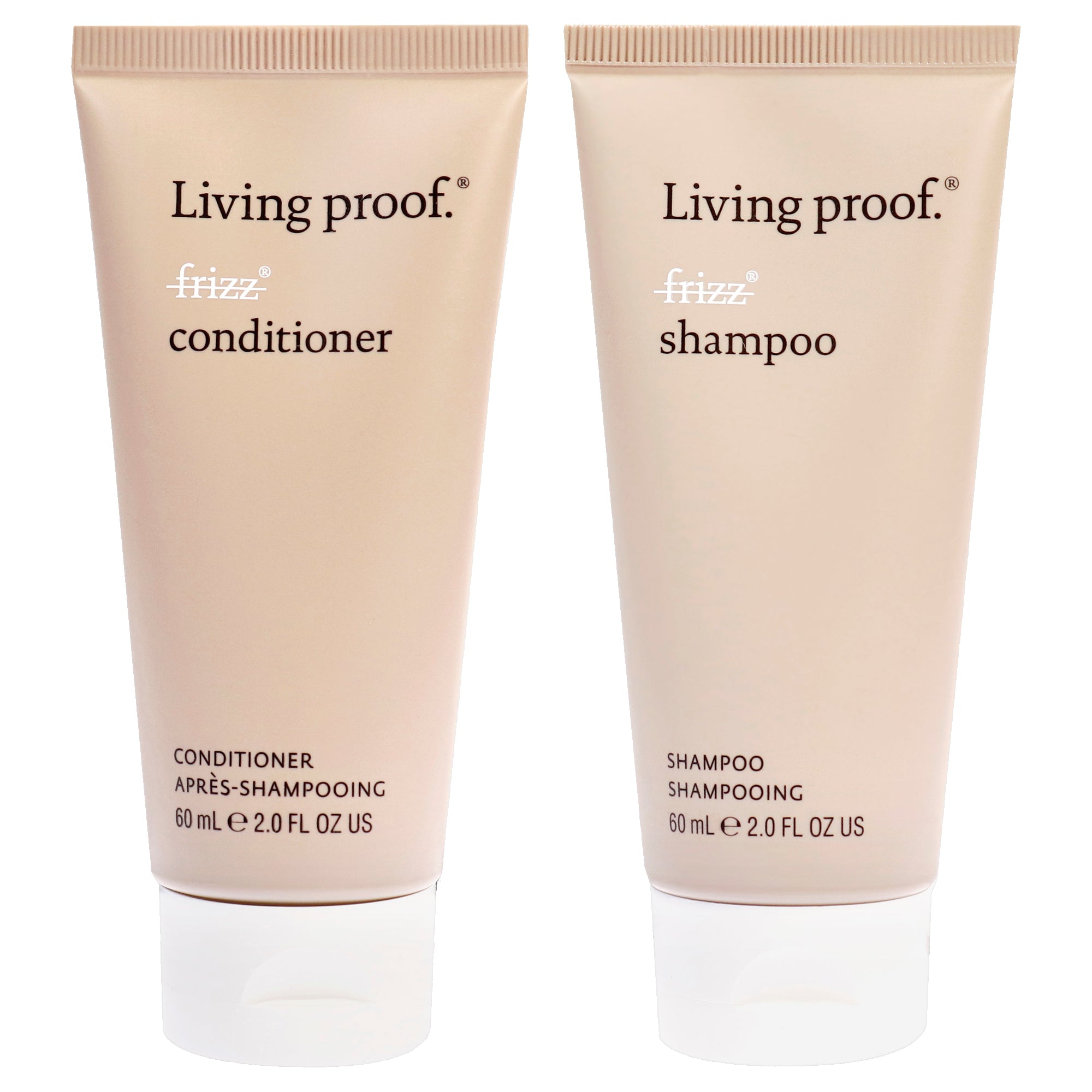 No Frizz Shampoo and Conditioner Kit by Living Proof for Unisex - 2 Pc Kit 2oz Shampoo, 2oz Conditioner