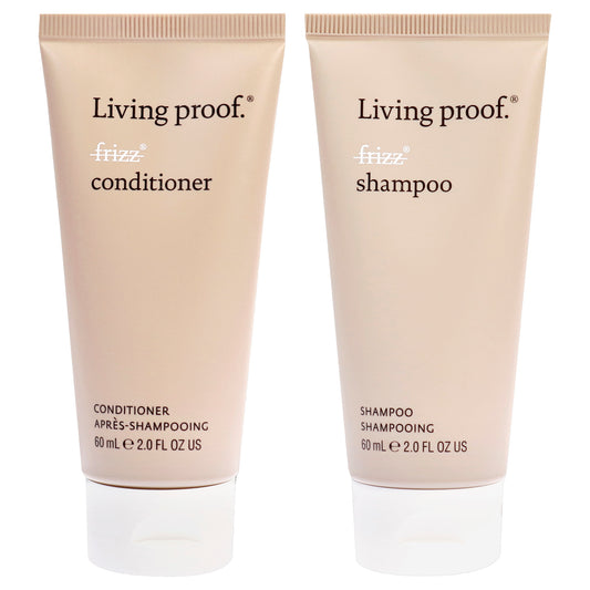 No Frizz Shampoo and Conditioner Kit by Living Proof for Unisex - 2 Pc Kit 2oz Shampoo, 2oz Conditioner