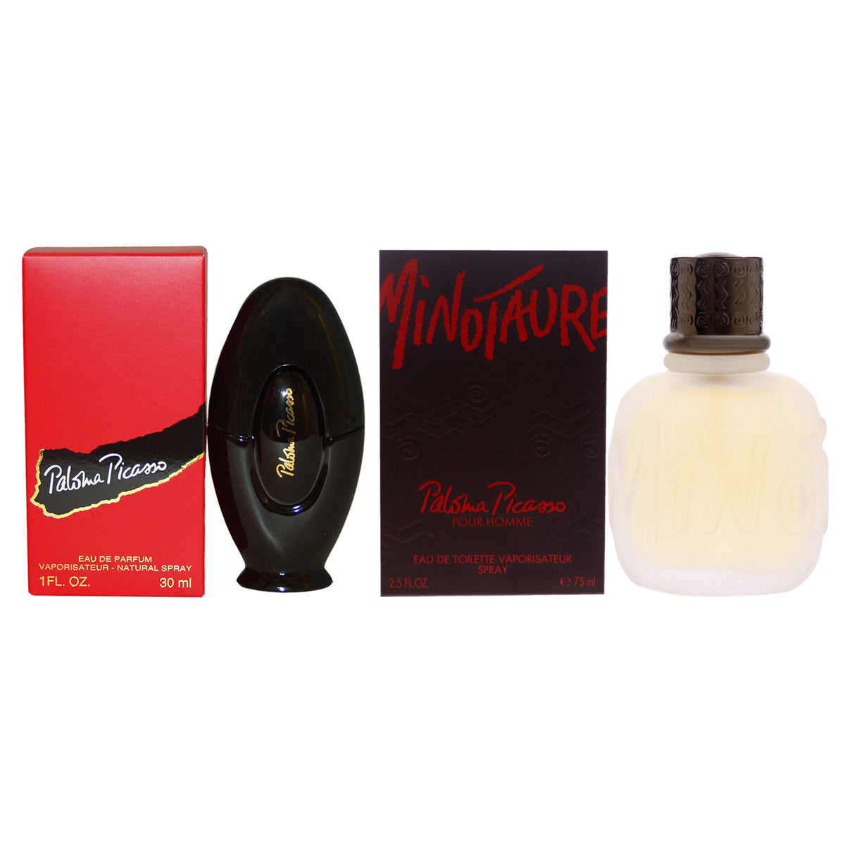 Minotaure and Paloma Picasso Kit by Paloma Picasso for Unisex - 2 Pc Kit 2.5oz EDT Spray, 1oz EDP Spray