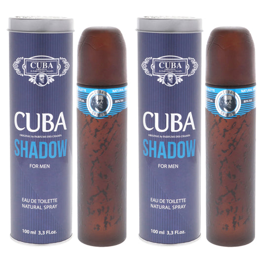 Cuba Shadow by Cuba for Men - 3.3 oz EDT Spray - Pack of 2