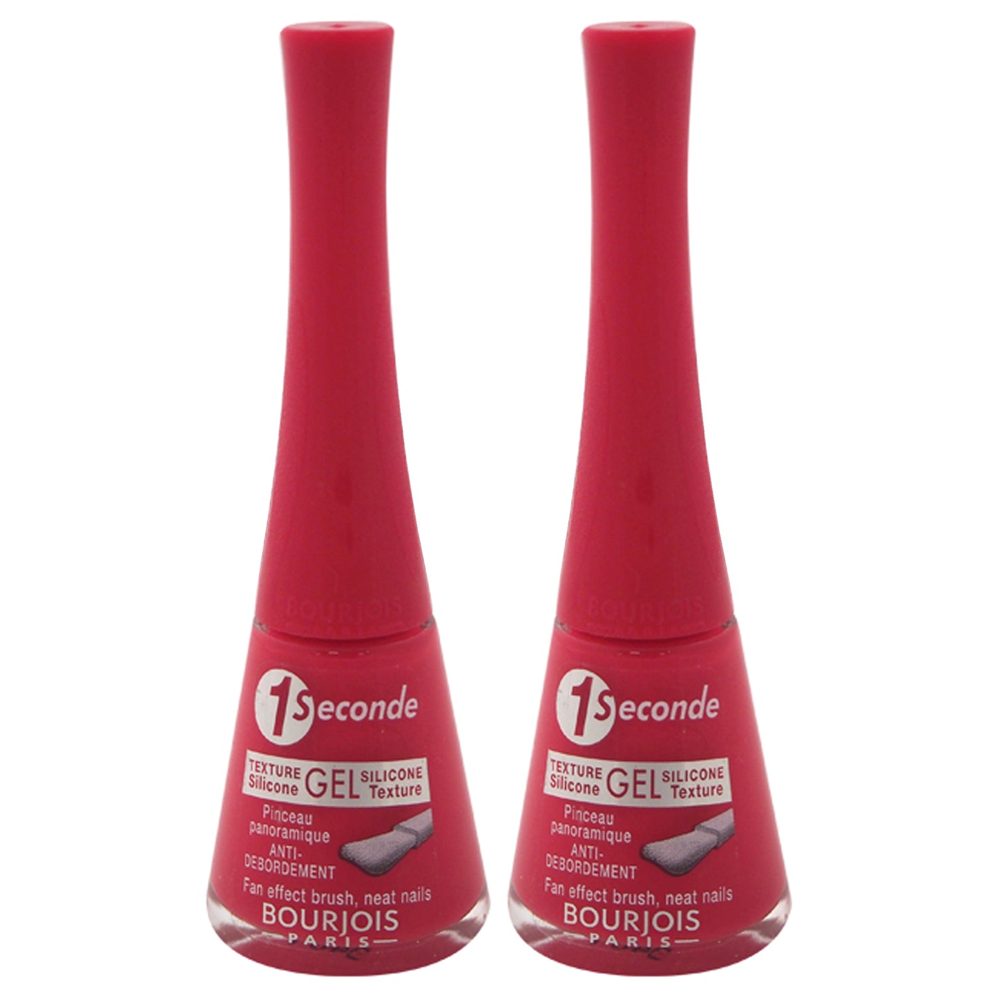 1 Seconde - 07 Fuchsia Bucolique by Bourjois for Women - 0.3 oz Nail Polish - Pack of 2