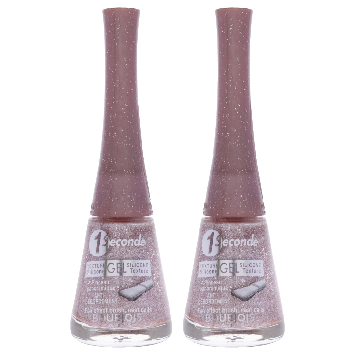 1 Seconde - 43 Halo De Rose by Bourjois for Women - 0.3 oz Nail Polish - Pack of 2