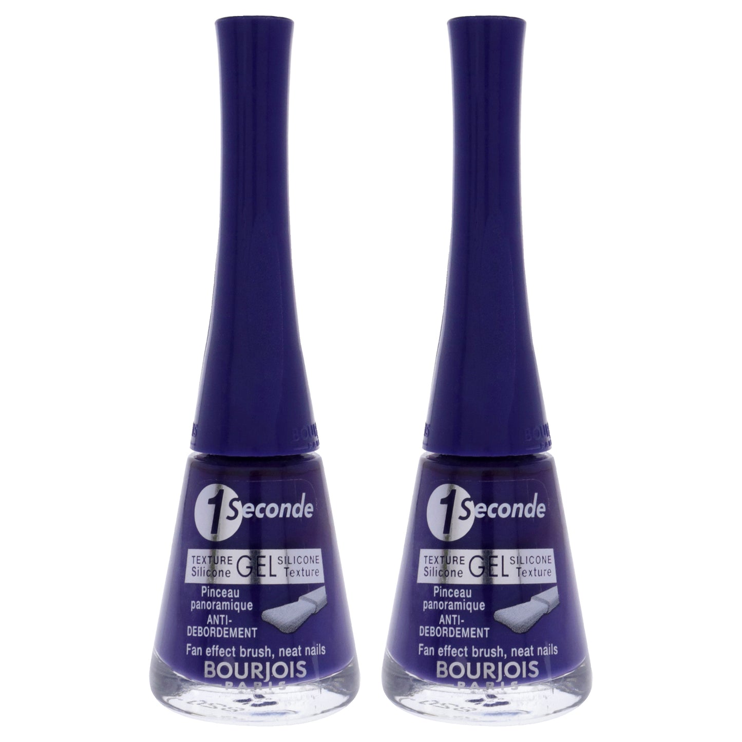 1 Seconde - 47 Indigo For It by Bourjois for Women - 0.3 oz Nail Polish - Pack of 2
