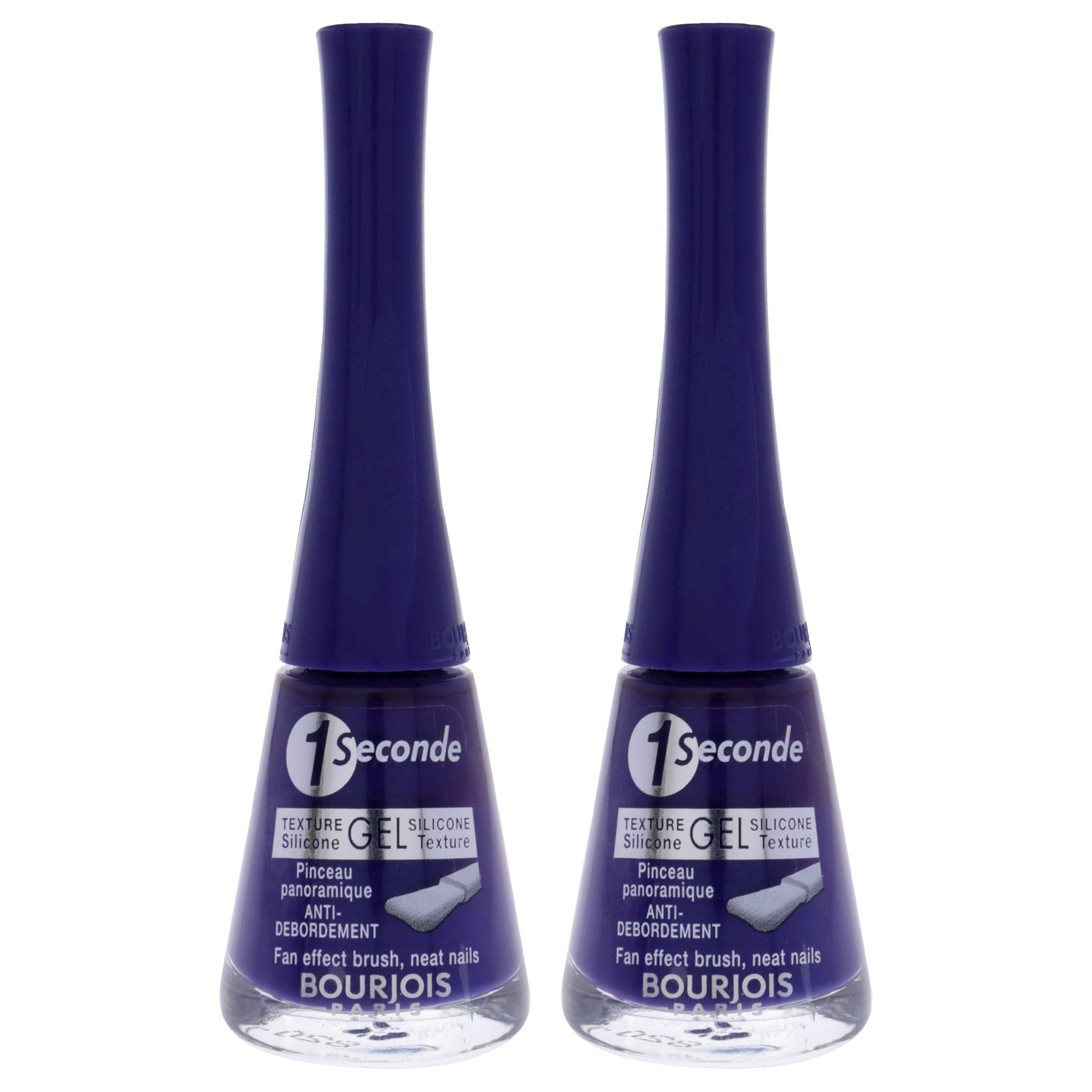 1 Seconde - 47 Indigo For It by Bourjois for Women - 0.3 oz Nail Polish - Pack of 2