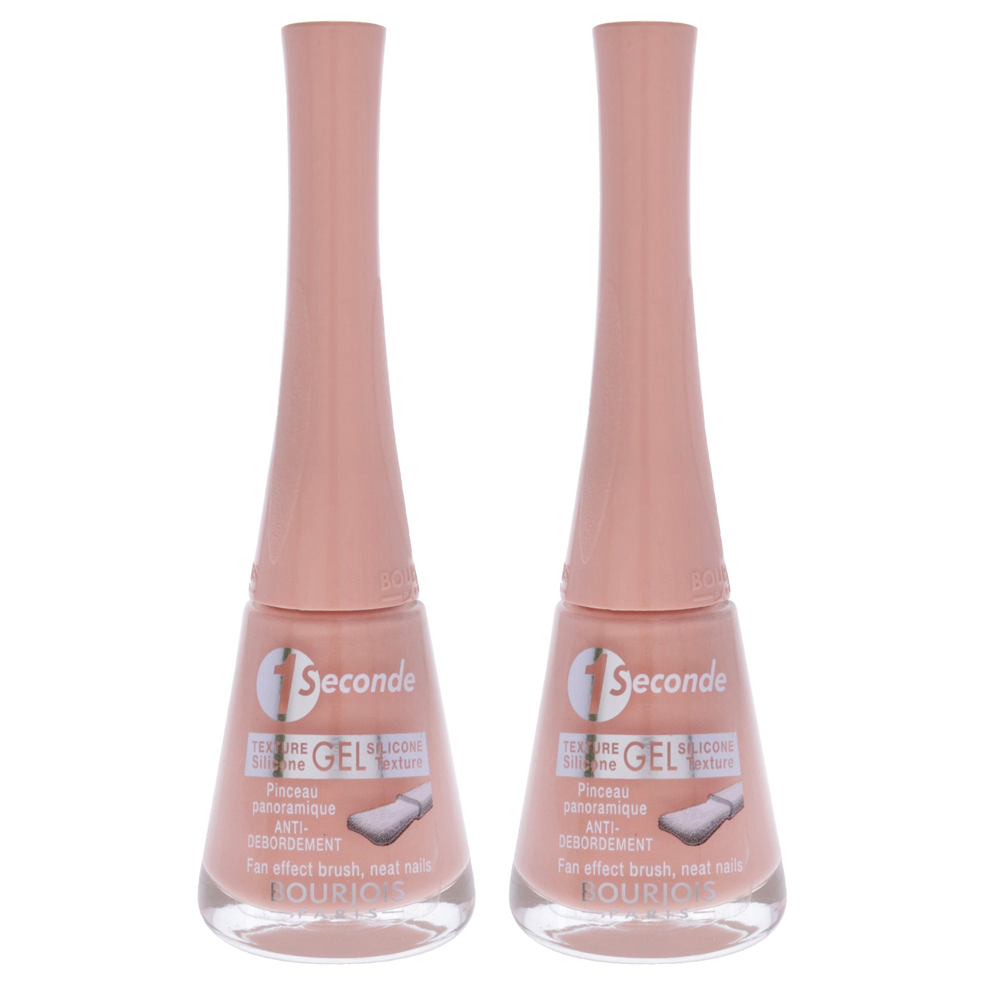 1 Seconde - 52 Jamais Saumon Vernis by Bourjois for Women - 0.3 oz Nail Polish - Pack of 2