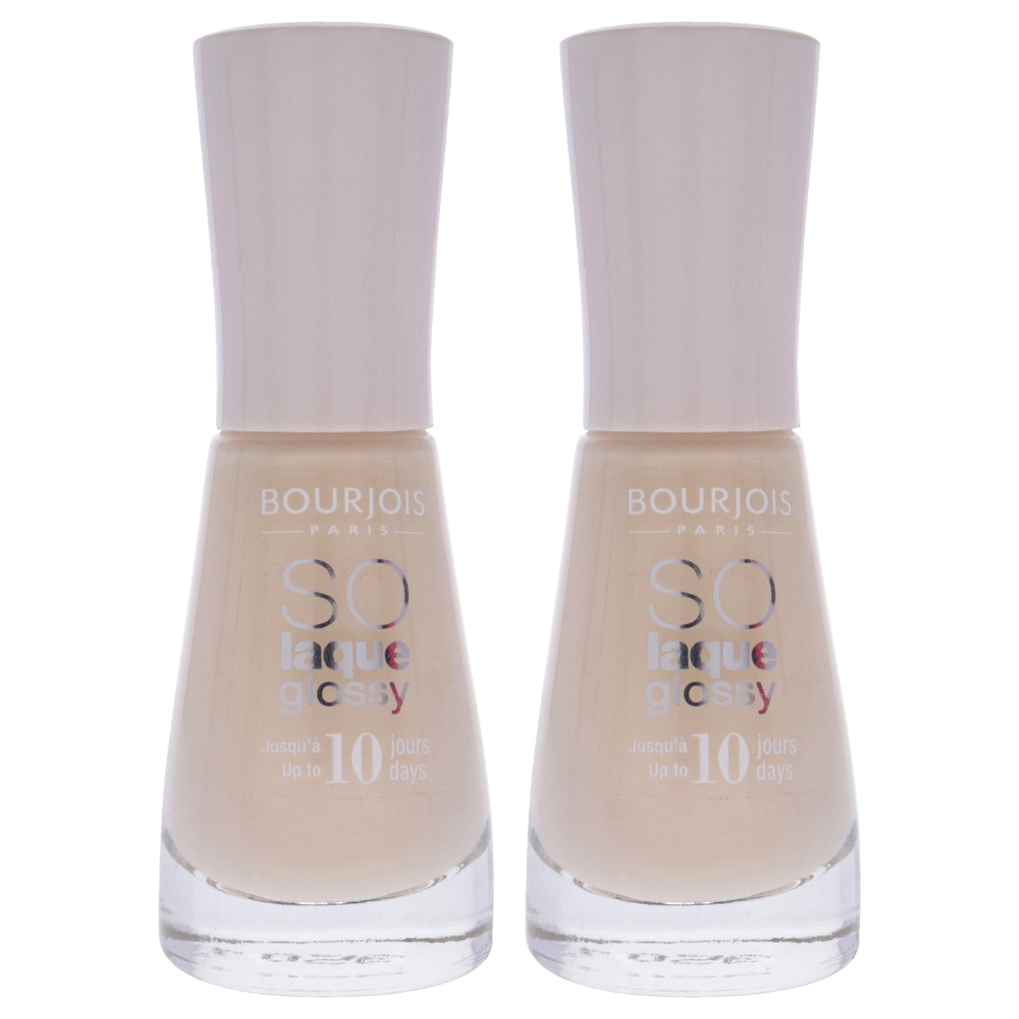 So Laque Glossy - 07 Coton Sur Ton by Bourjois for Women - 0.3 oz Nail Polish - Pack of 2