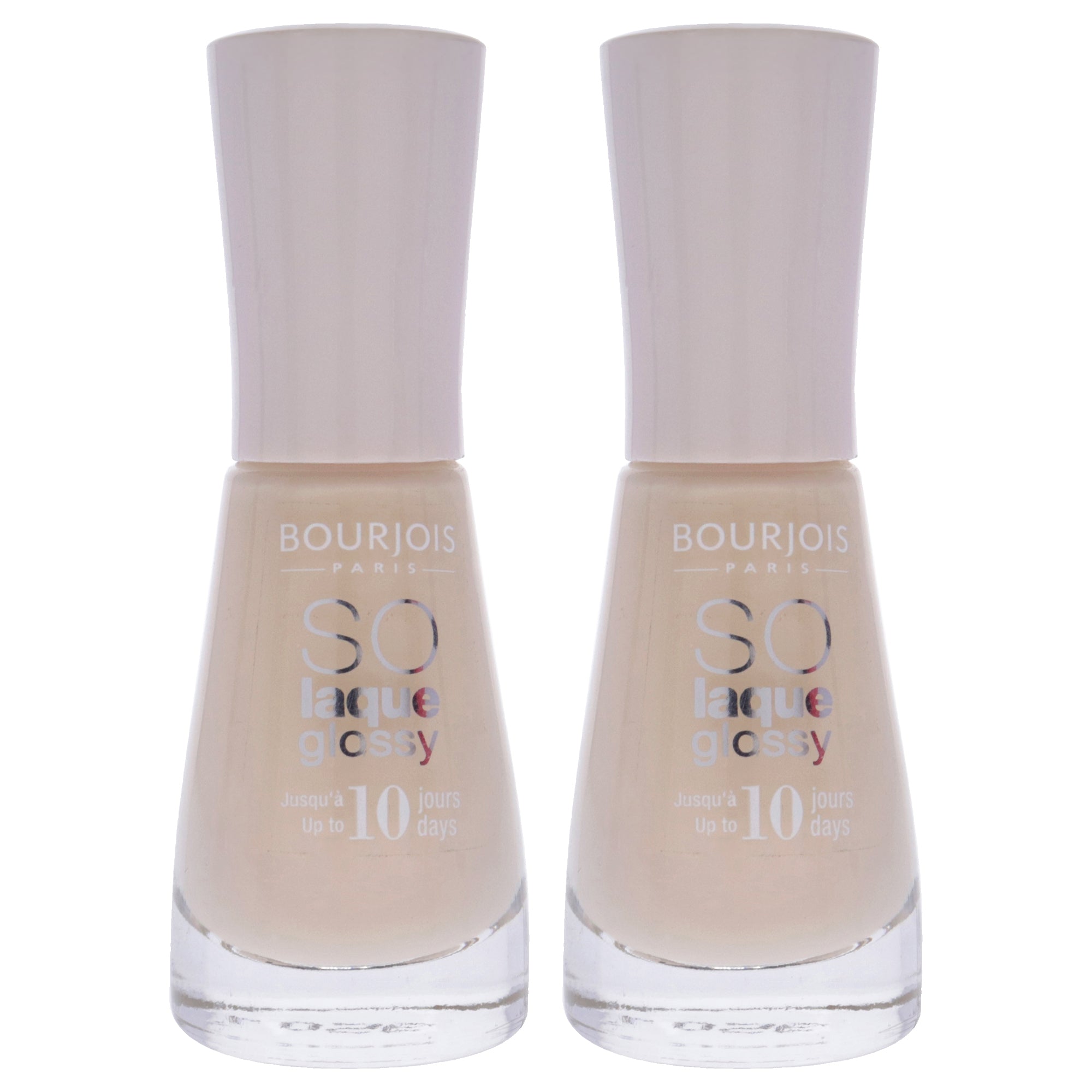 So Laque Glossy - 07 Coton Sur Ton by Bourjois for Women - 0.3 oz Nail Polish - Pack of 2