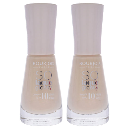 So Laque Glossy - 07 Coton Sur Ton by Bourjois for Women - 0.3 oz Nail Polish - Pack of 2