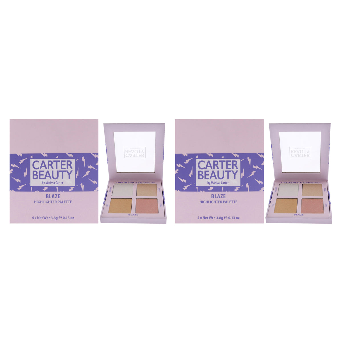 Highlighter Palette - Blaze by Carter Beauty for Women - 0.52 oz Highlighter - Pack of 2