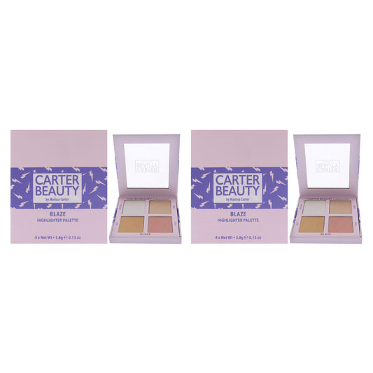 Highlighter Palette - Blaze by Carter Beauty for Women - 0.52 oz Highlighter - Pack of 2