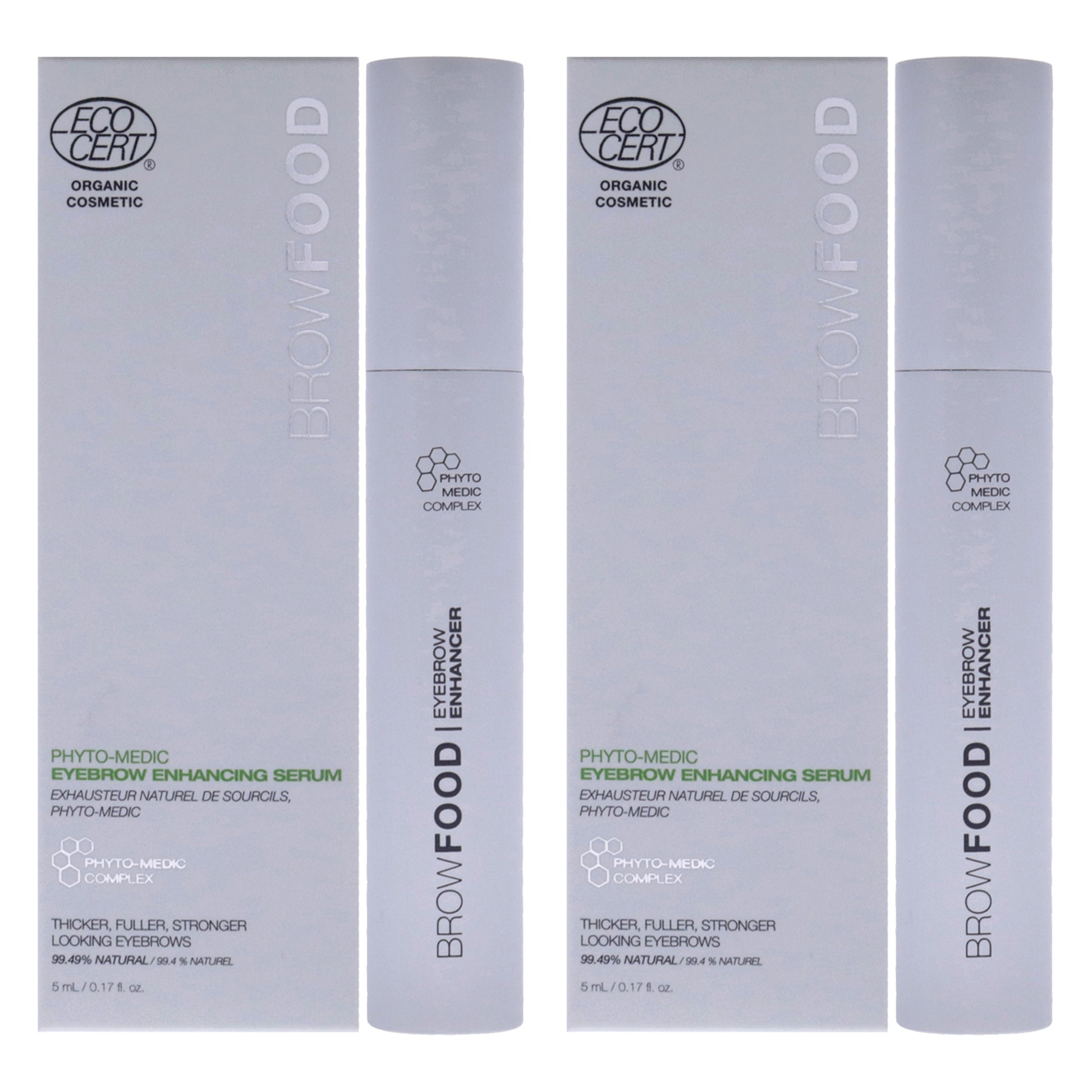BrowFood Phyto-Medic Eyebrow Enhancer by LashFood for Women - 0.17 oz Eyebrow - Pack of 2