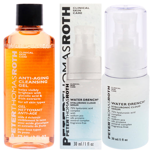Water Drench Hyaluronic Cloud Serum and Anti-Aging Cleansing Gel Kit 2 Pc Kit 1oz Serum