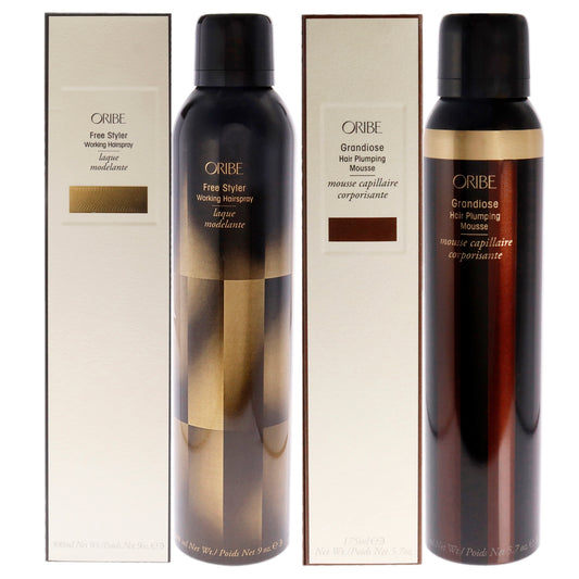 Grandiose Hair Plumping Mousse and Free Styler Working Hairspray Kit 2 Pc Kit 5.7oz Mousse