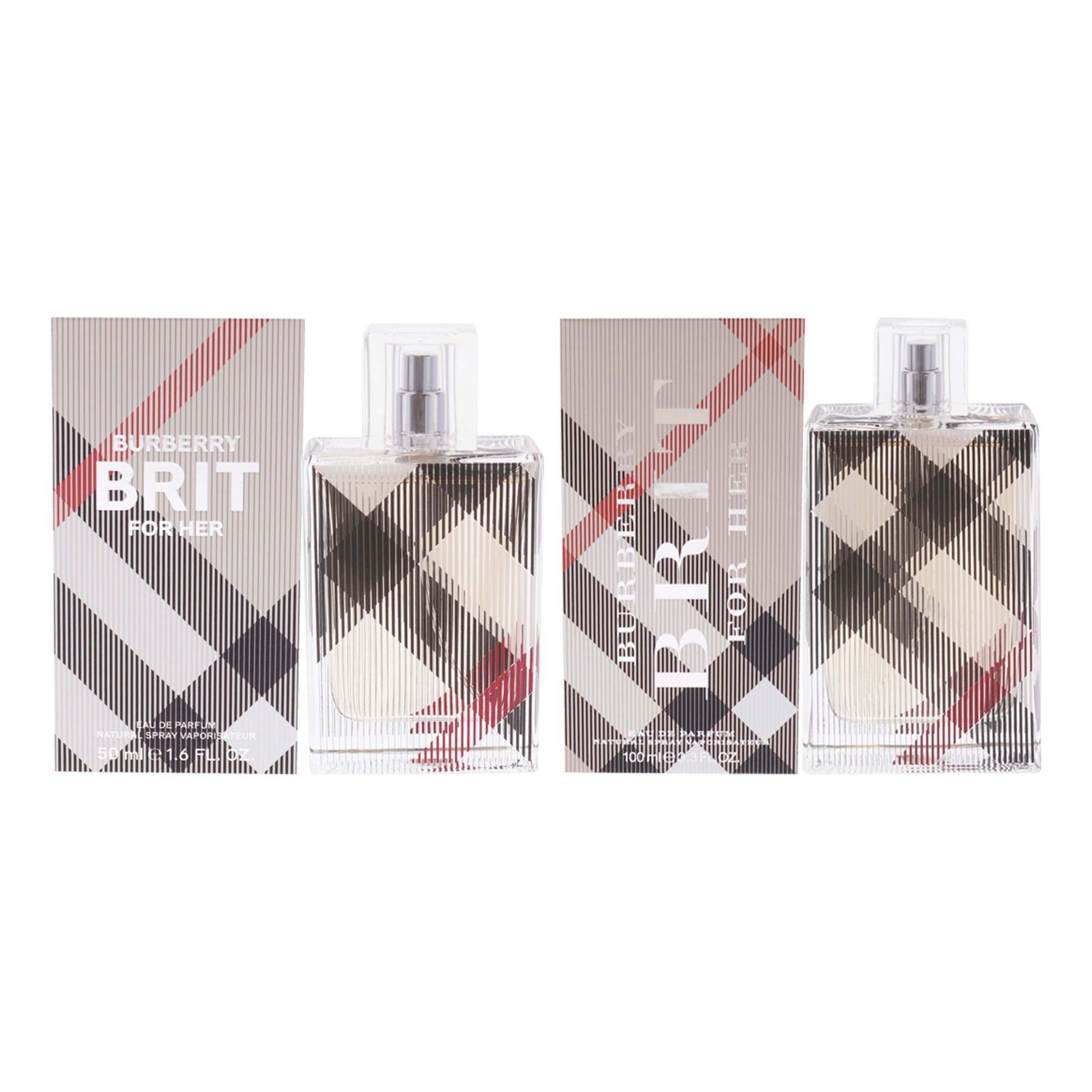 Burberry Brit For Her Kit by Burberry for Women -2 Pc Kit 3.3oz EDP Spray, 1.6oz EDP Spray