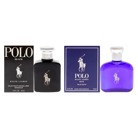 Polo Black And Blue Kit 2 Pc Kit 2 x 2.5oz EDT Spray