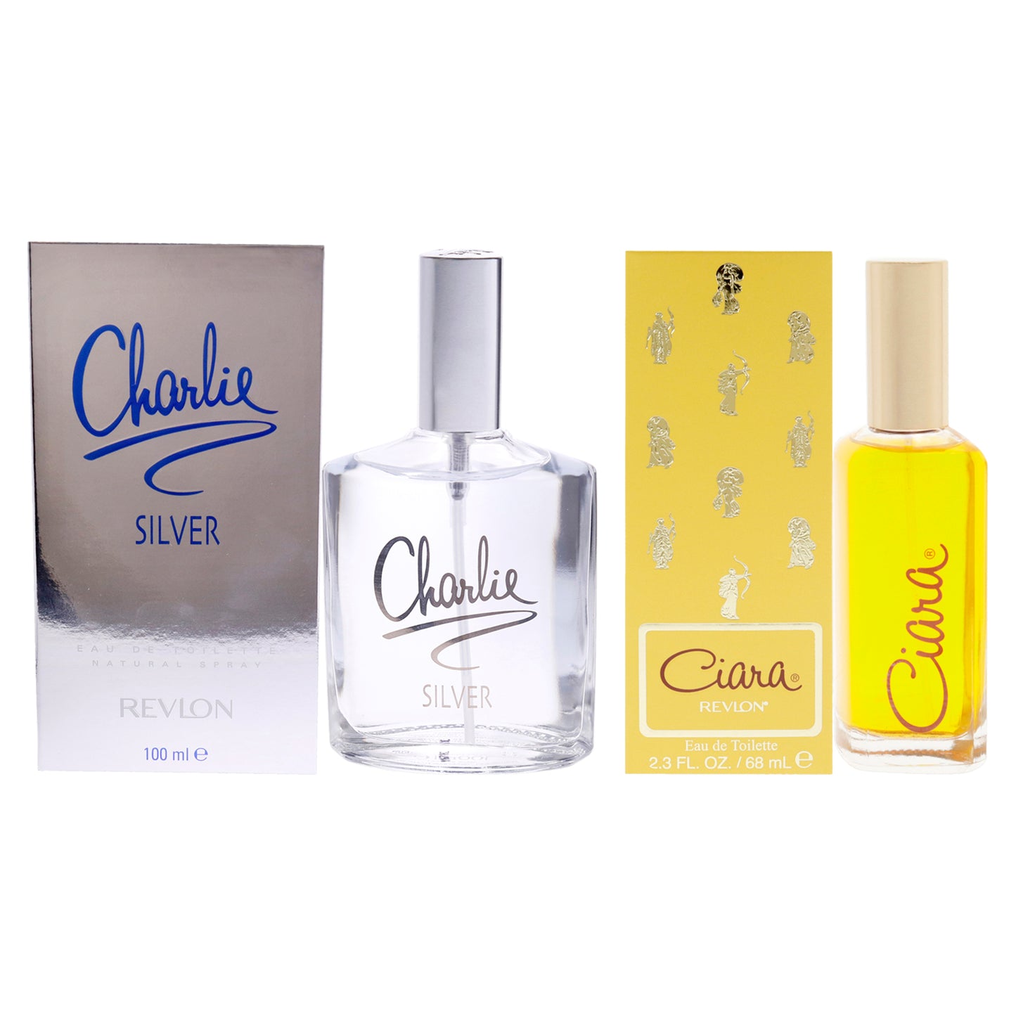 Charlie Silver and Ciara Kit 2 Pc Kit 3.4 oz EDT Spray