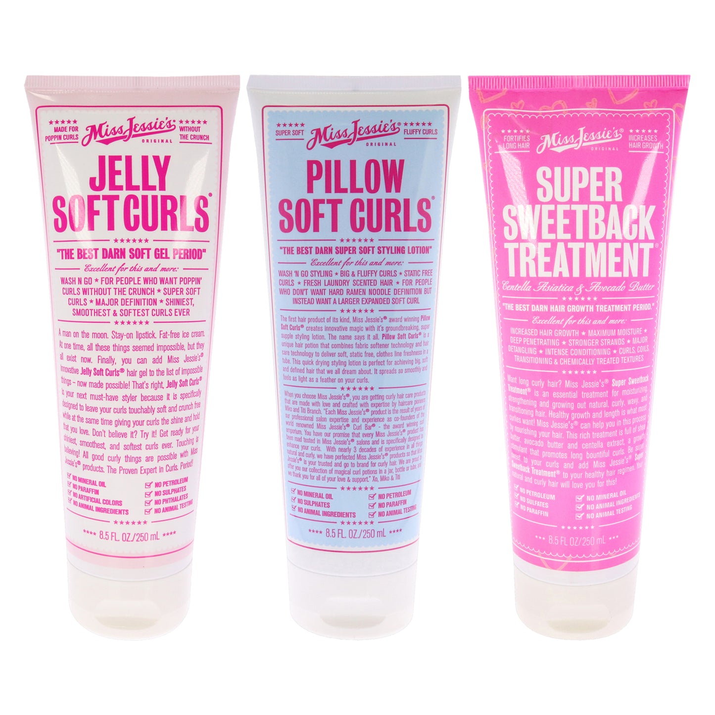 Super Sweetback Treatment With Pillow Soft Curls and Jelly Soft Curl Kit 3 Pc Kit 8.5oz Treatment