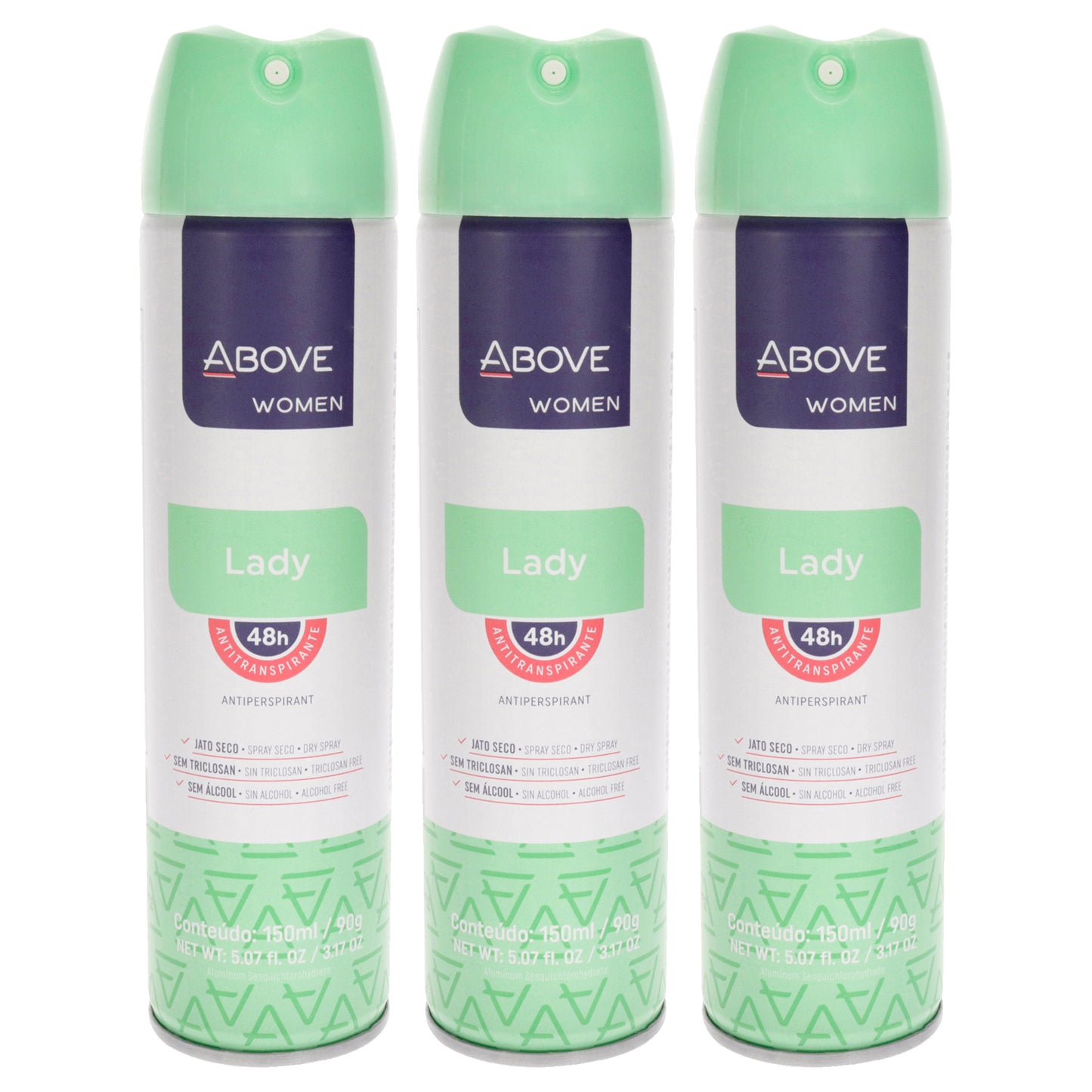 48 Hours Antiperspirant Deodorant - Lady by Above for Women - 3.17 oz Deodorant Spray - Pack of 3