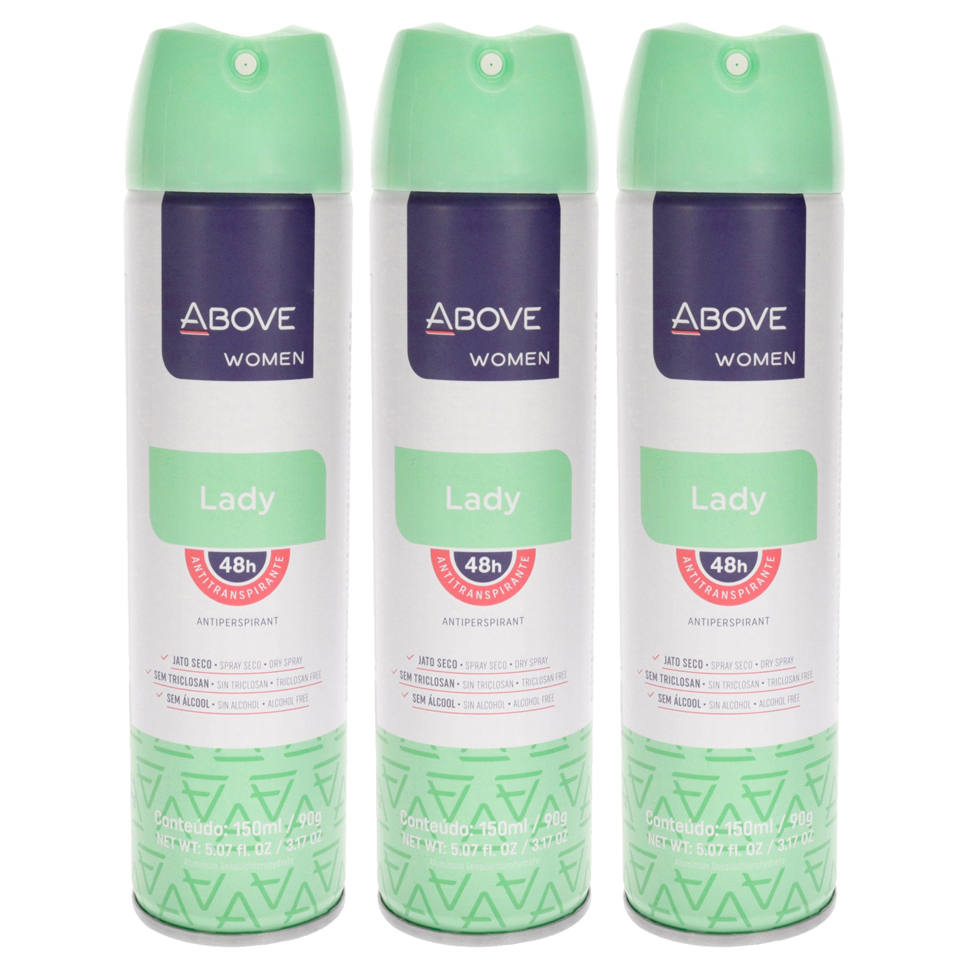 48 Hours Antiperspirant Deodorant - Lady by Above for Women - 3.17 oz Deodorant Spray - Pack of 3