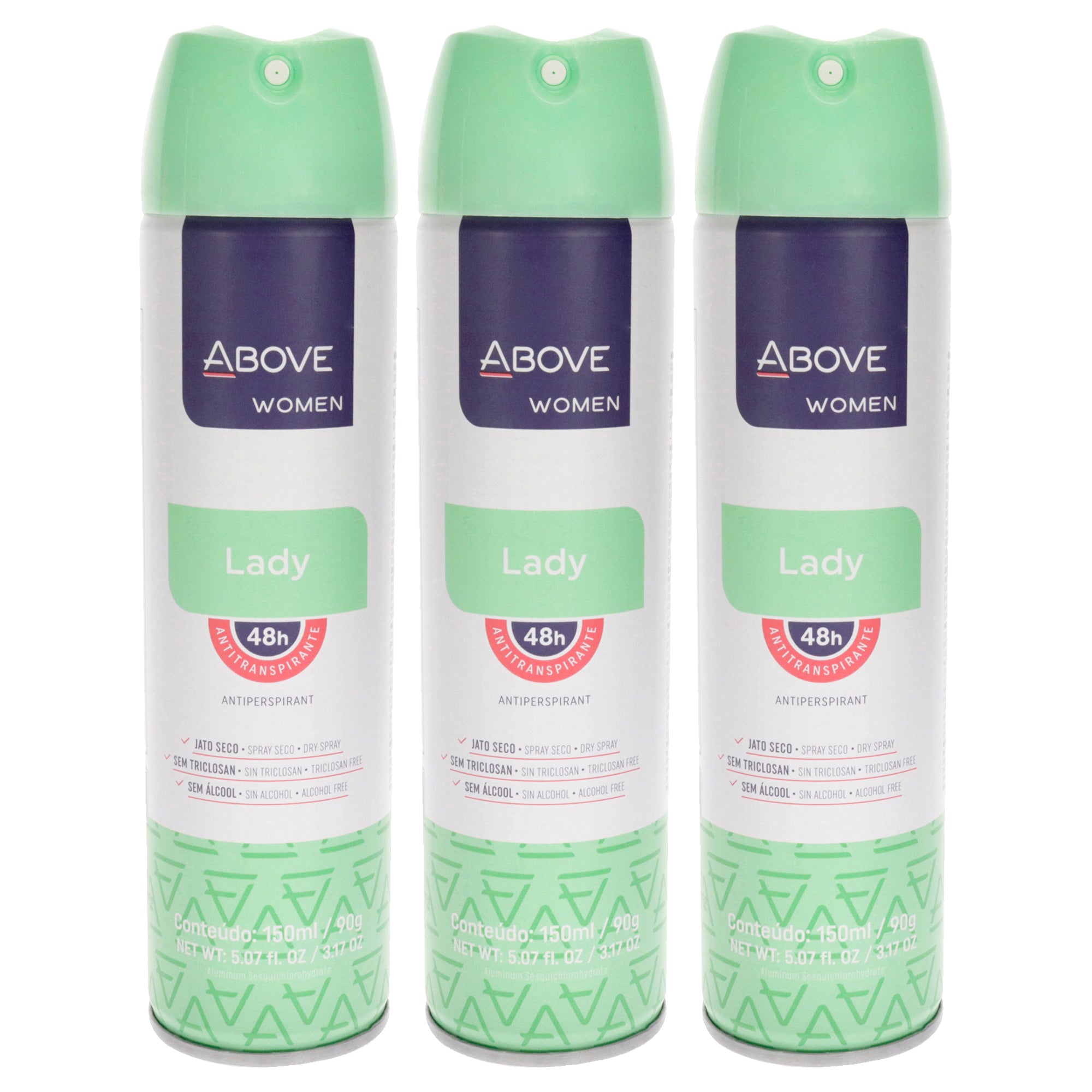 48 Hours Antiperspirant Deodorant - Lady by Above for Women - 3.17 oz Deodorant Spray - Pack of 3