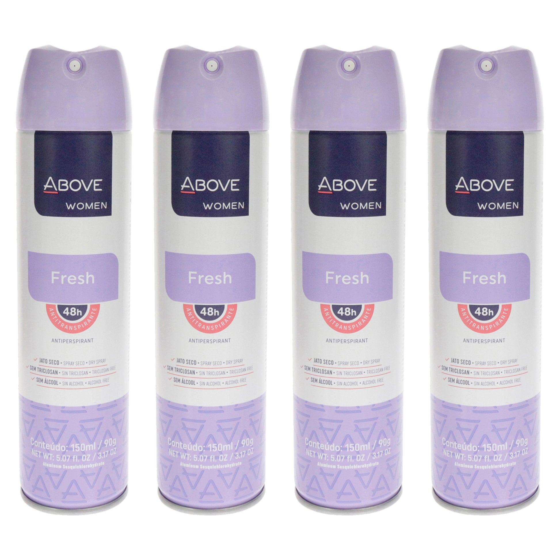 48 Hours Antiperspirant Deodorant - Fresh by Above for Women - 3.17 oz Deodorant Spray - Pack of 4