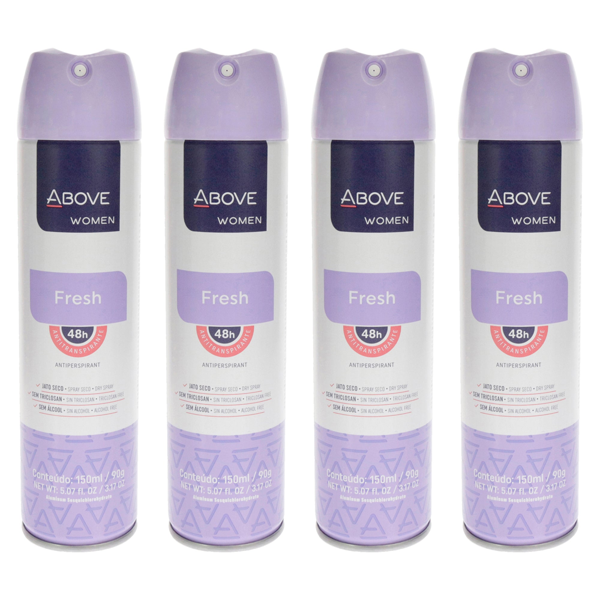 48 Hours Antiperspirant Deodorant - Fresh - Pack of 4 for Women by Above