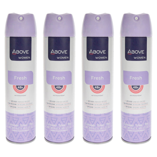 48 Hours Antiperspirant Deodorant - Fresh by Above for Women - 3.17 oz Deodorant Spray - Pack of 4