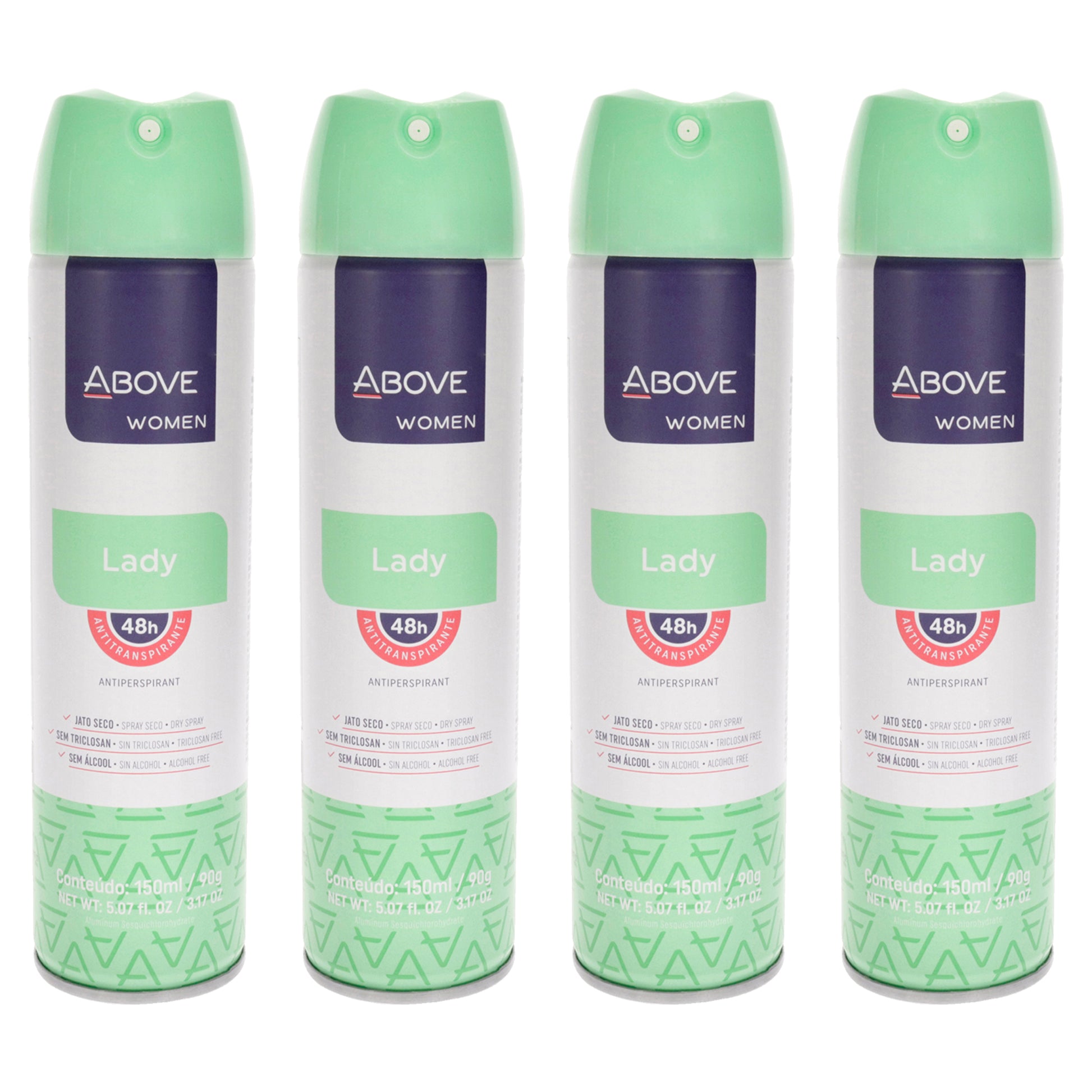 48 Hours Antiperspirant Deodorant - Lady by Above for Women - 3.17 oz Deodorant Spray - Pack of 4