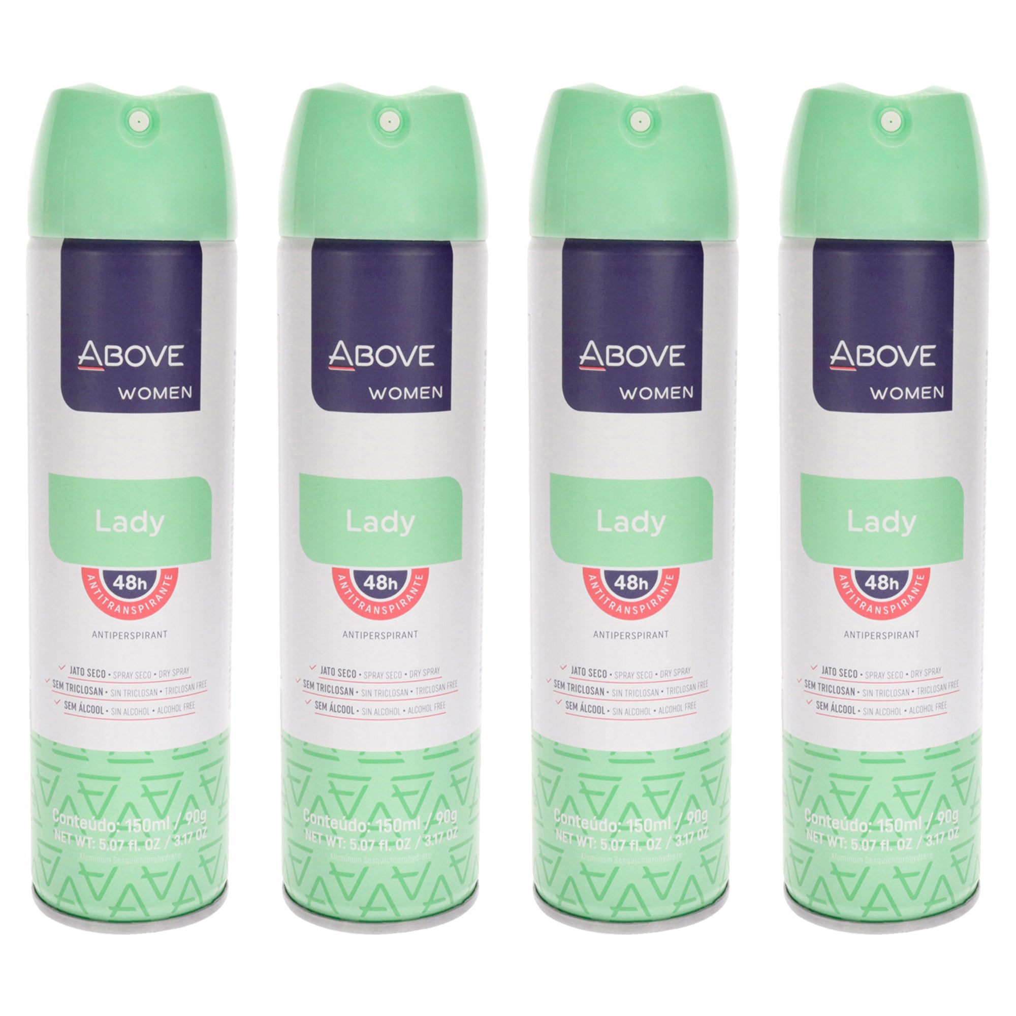 48 Hours Antiperspirant Deodorant - Lady by Above for Women - 3.17 oz Deodorant Spray - Pack of 4