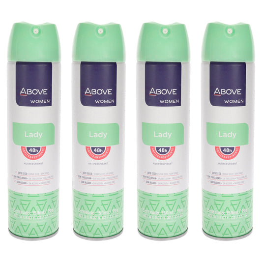 48 Hours Antiperspirant Deodorant - Lady by Above for Women - 3.17 oz Deodorant Spray - Pack of 4
