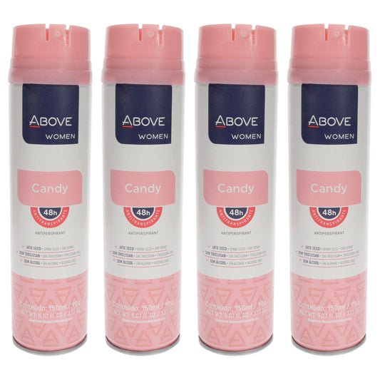 48 Hours Antiperspirant Deodorant - Candy by Above for Women - 3.17 oz Deodorant Spray - Pack of 4