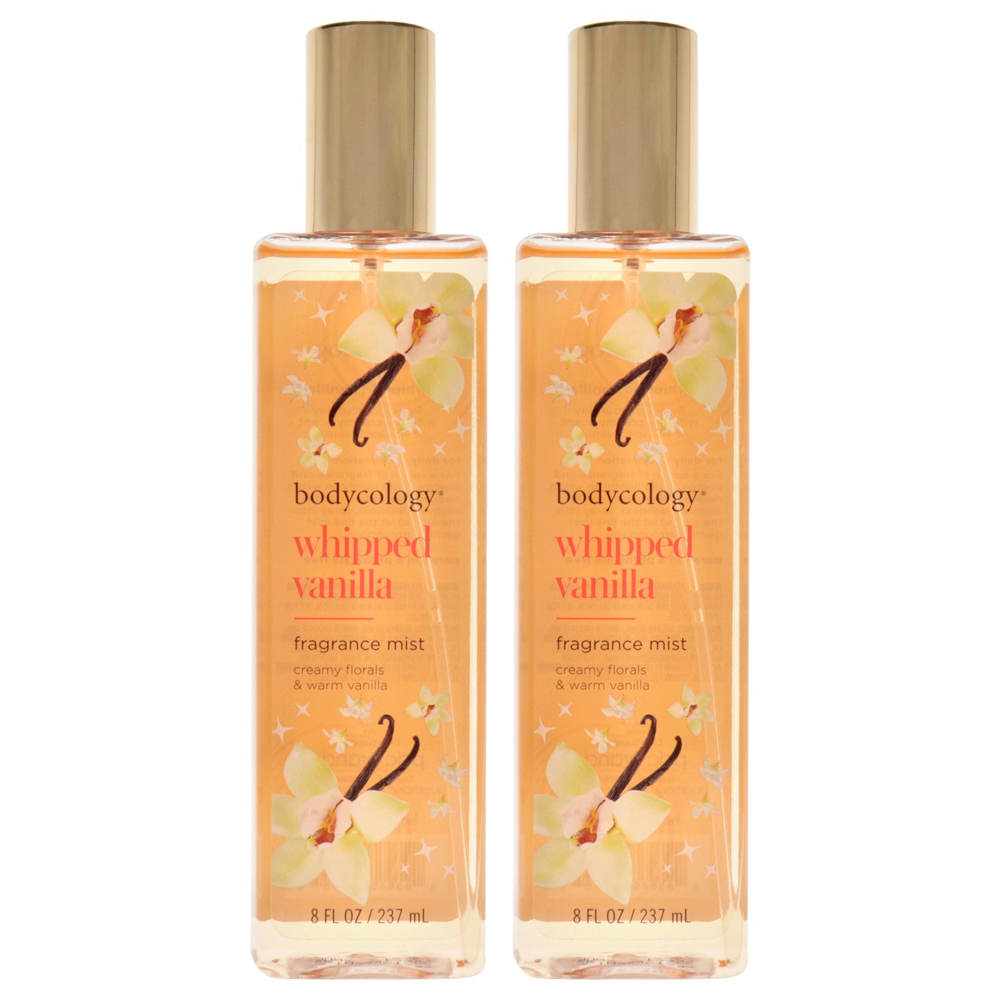 Whipped Vanilla by Bodycology for Women - 8 oz Fragrance Mist - Pack of 2