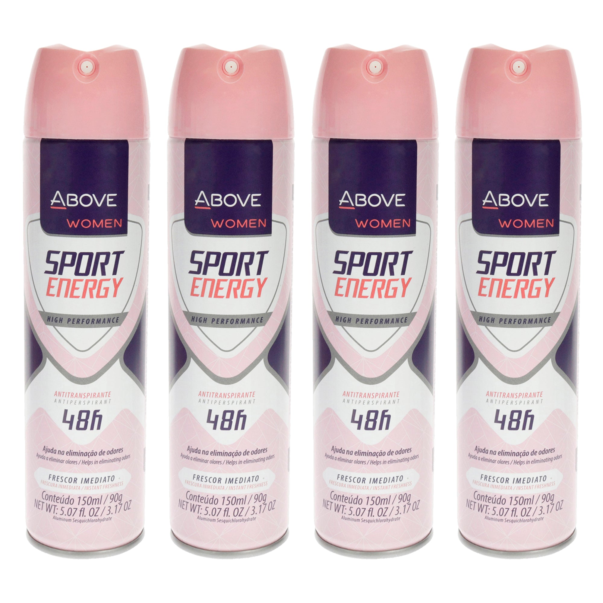 48 Hours Sport Energy Antiperspirant Deodorant - Pack of 4 for Women by Above
