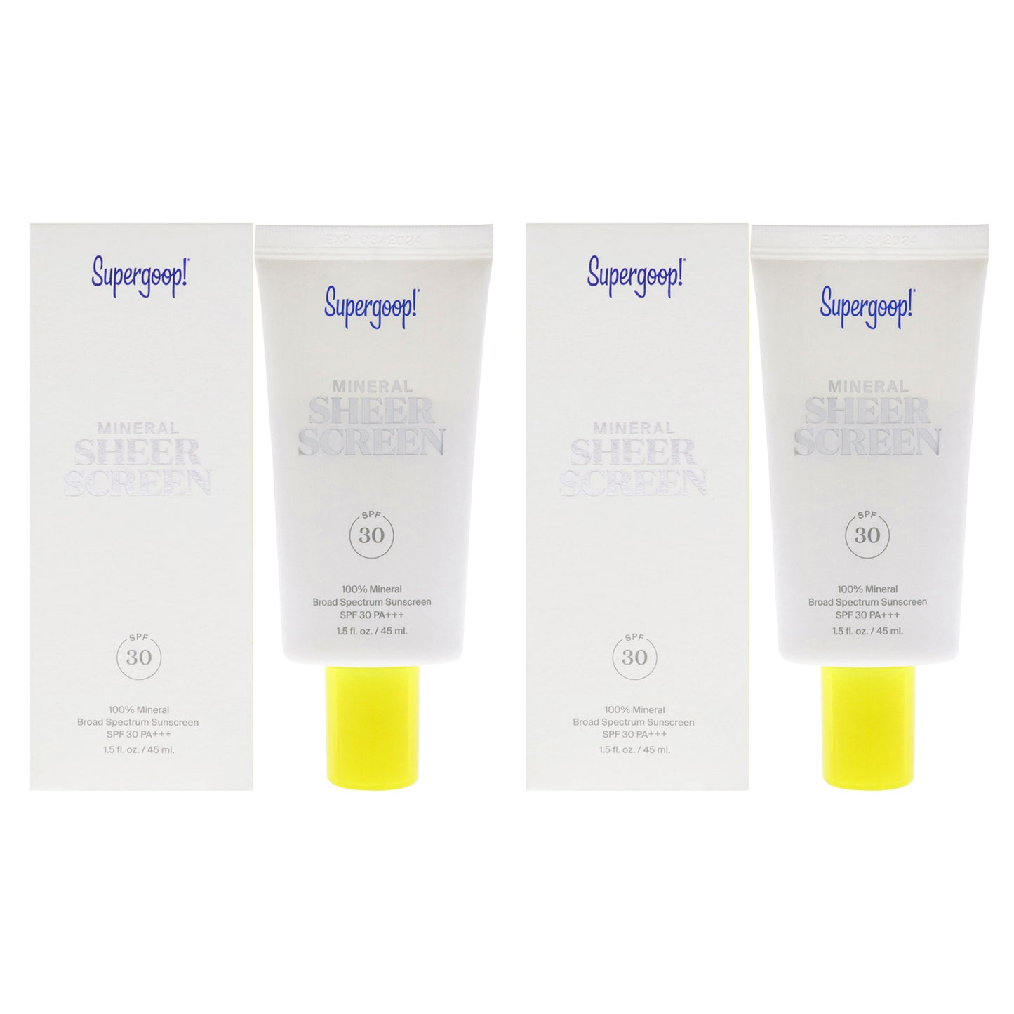 Mineral Sheer Screen SPF 30 - Pack of 2 1.5 oz Sunscreen