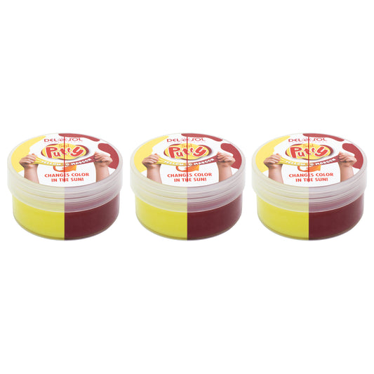 Color-Changing Sol Putty - Yellow to Red by DelSol for Unisex - 1 Pc Putty - Pack of 3