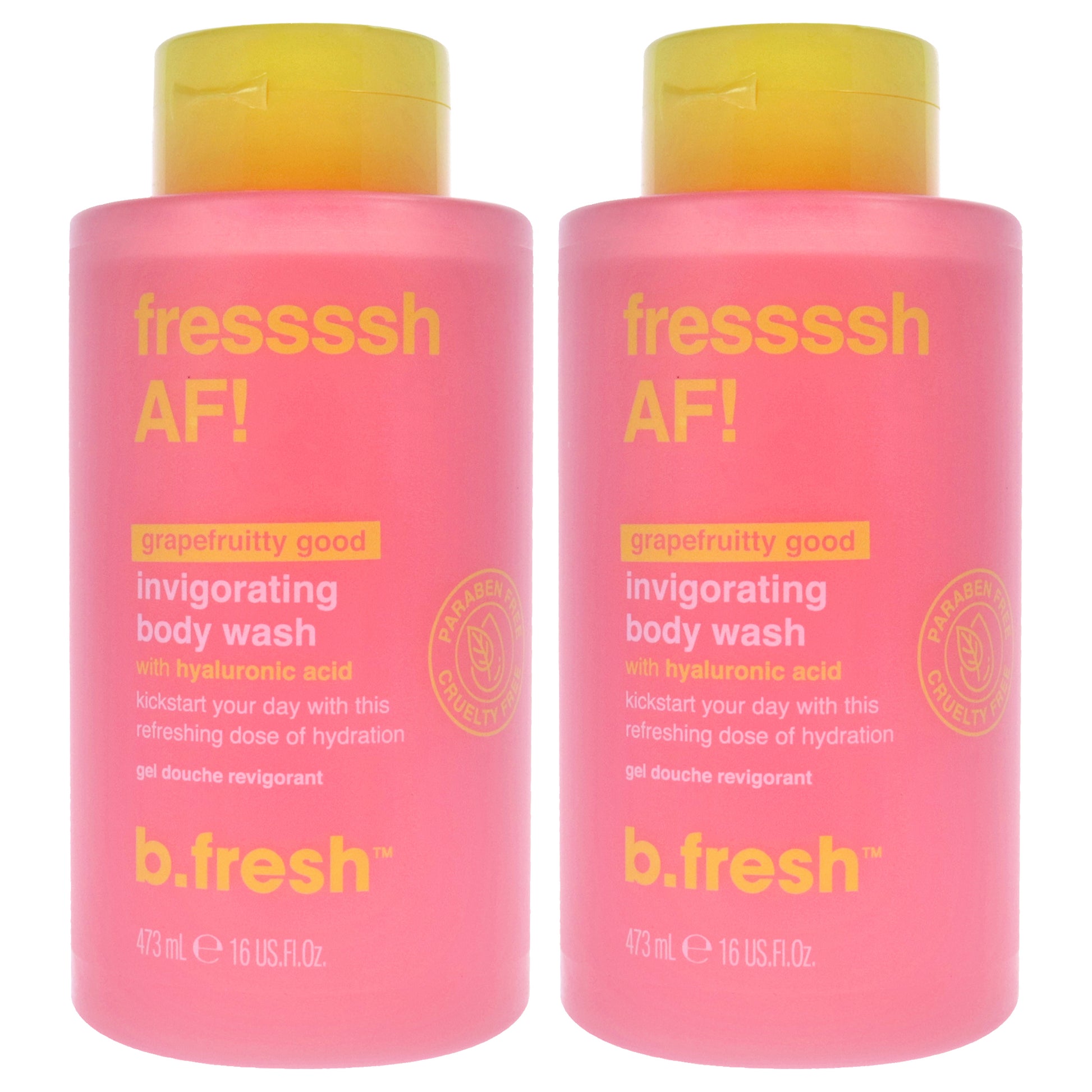 Fressssh AF Invigorating Body Wash by B.Tan for Unisex - 16 oz Body Wash - Pack of 2